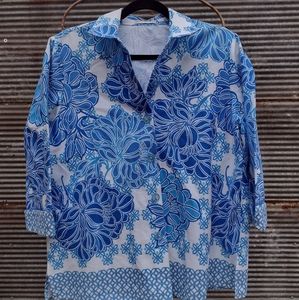 Draper's and Damon's Cotton élégant sateen blouse. Size large